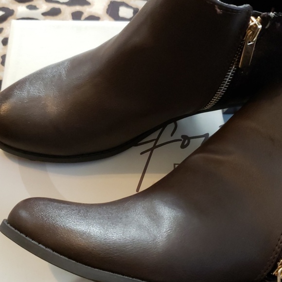 Brown & Velvet Ankle Booties - Picture 3 of 8